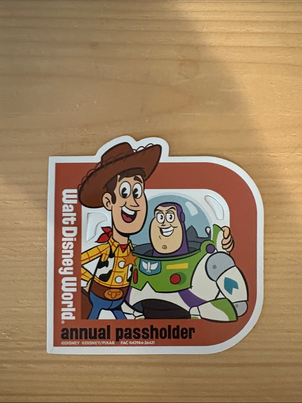NEW Walt Disney World Annual Passholder Magnet - Woody & Buzz